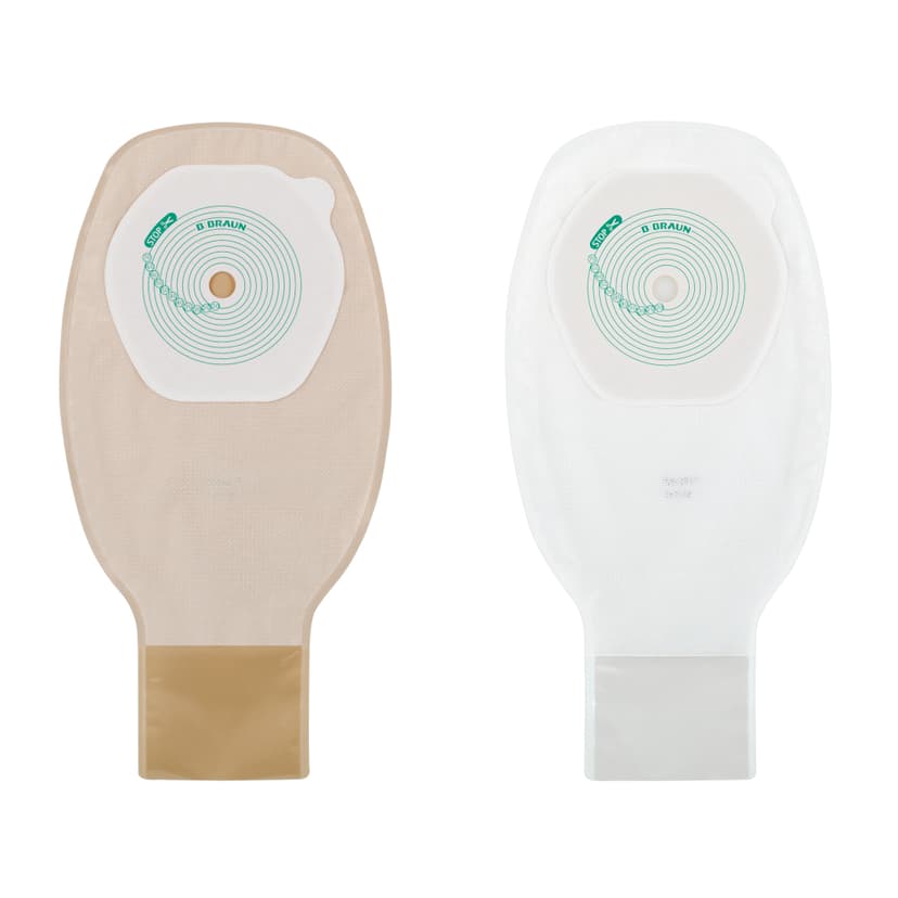 Proxima® Drainable Bags-Beige and transparent, skin side