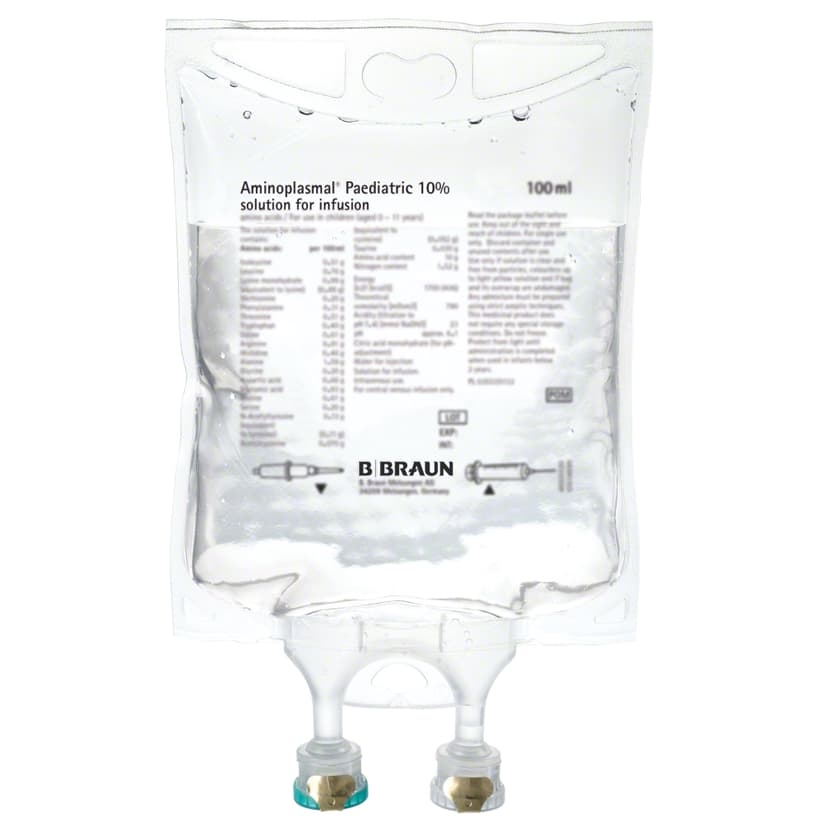 Aminoplasmal Paed 10%-Special amino acid solution for parenteral nutrition for pediatric patients